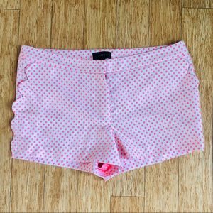 J. Crew pink polka dot shorts size 16